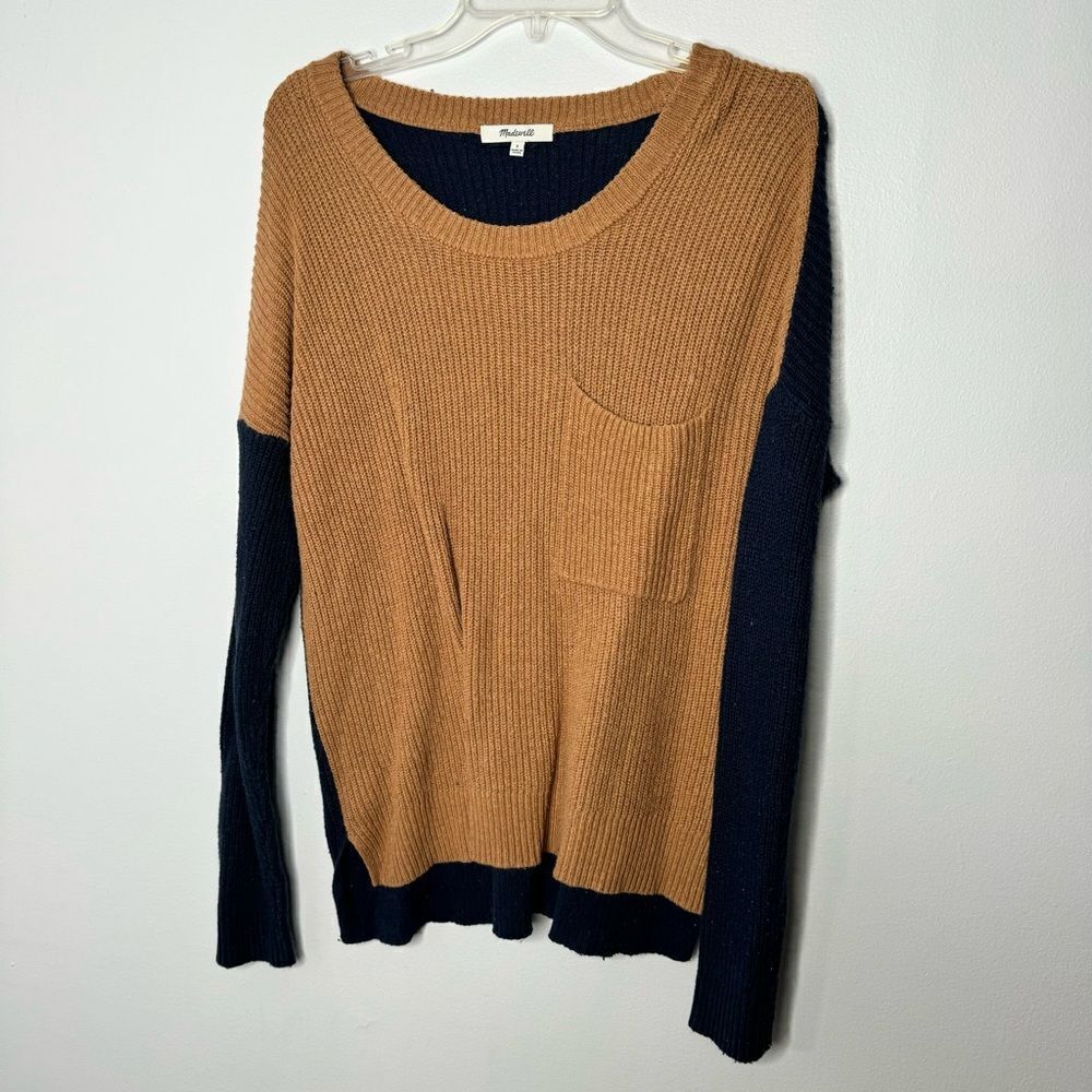 Madewell color block sweater size small